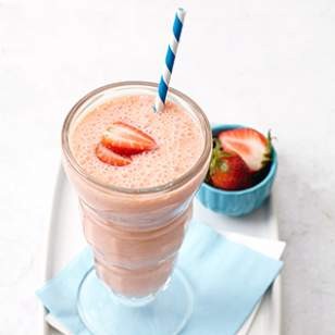 Strawberry banana protein smoothie