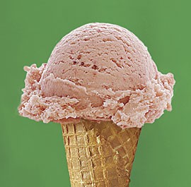 Strawberry basil ice cream