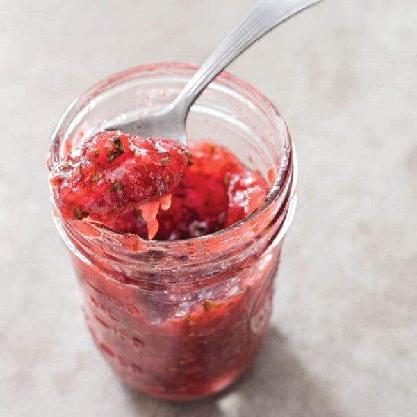 Strawberry-basil jam