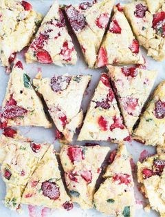 Strawberry basil scones