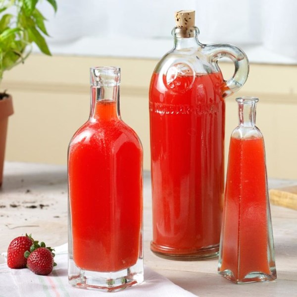 Strawberry basil vinegar