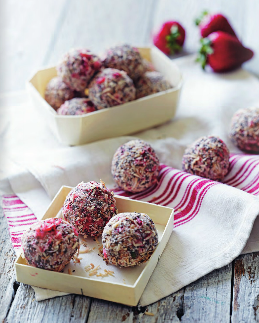 Strawberry bliss balls