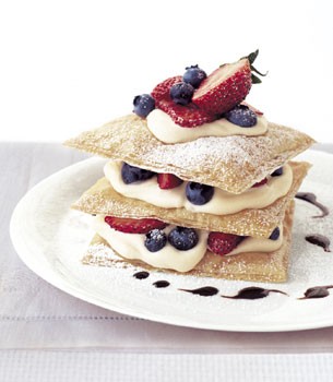 Strawberry-blueberry Napoleons
