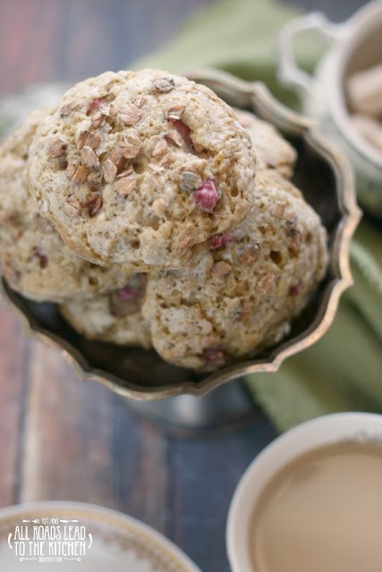 Strawberry "brown bread" scones