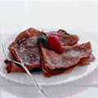 Strawberry butter pancakes