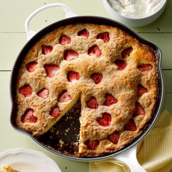 Strawberry buttermilk skillet shortcake