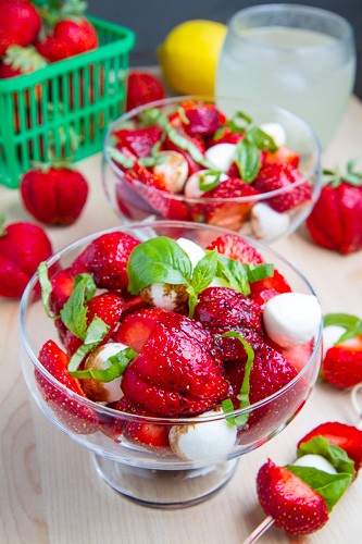 Strawberry Caprese salad