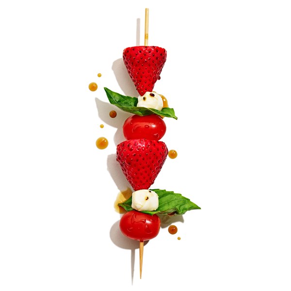 Strawberry Caprese skewers 