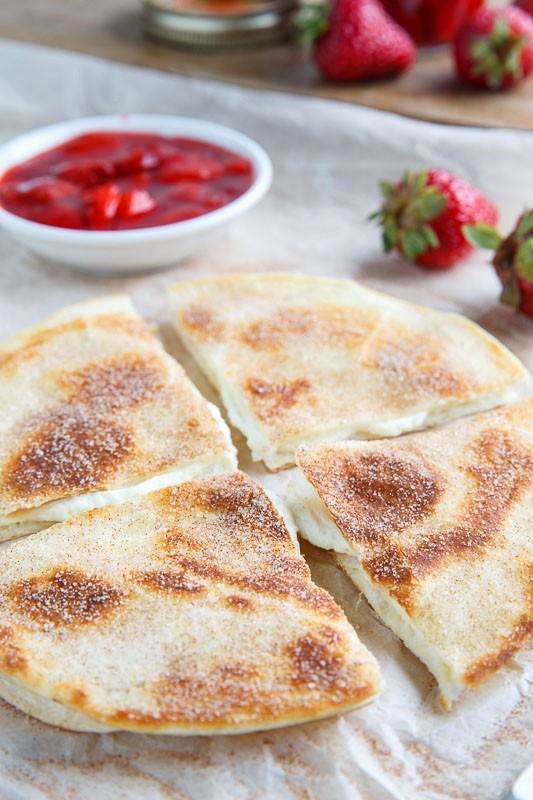 Strawberry cheesecakeadillas