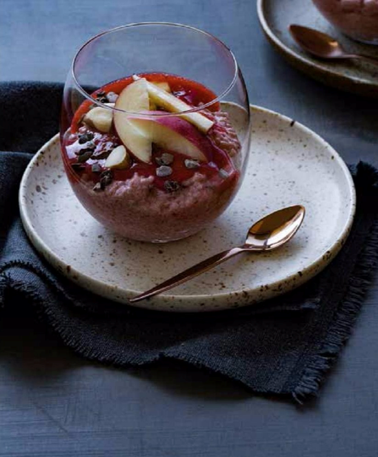Strawberry chia puddings