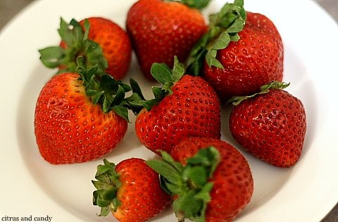 Strawberry clafoutis