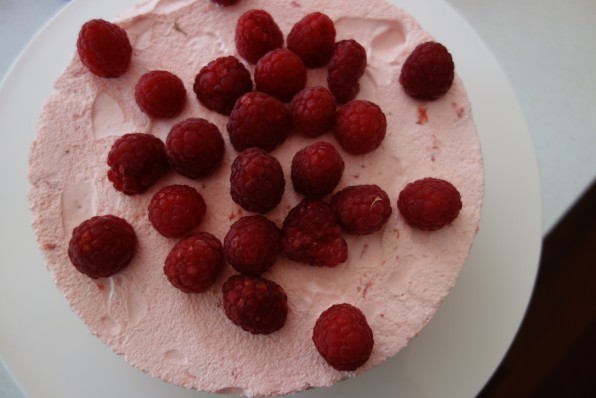 Strawberry cloud cake