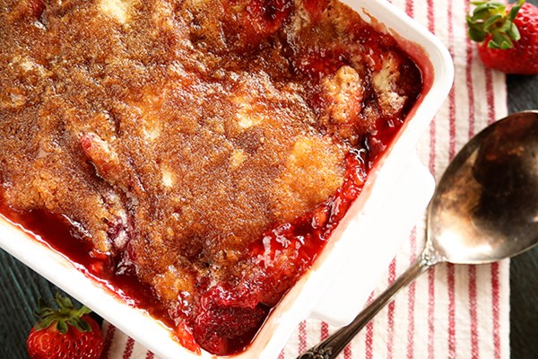 Strawberry cobbler