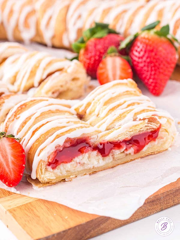 Strawberry cream cheese Danish
