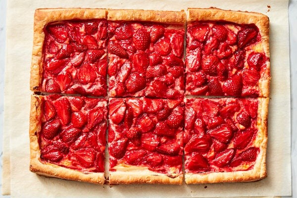 Strawberry cream cheese tart