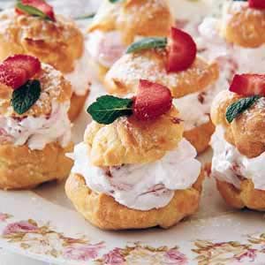 Strawberry cream puffs