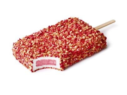 Strawberry crunch ice cream cake