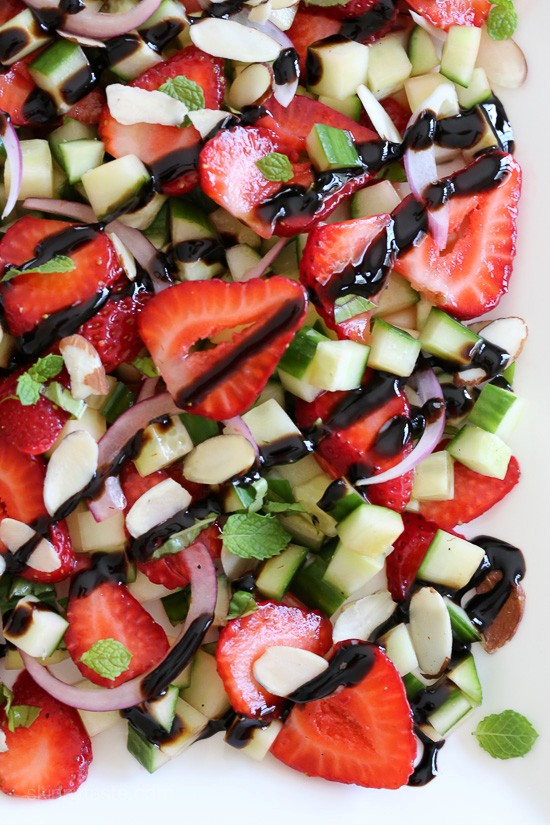 Strawberry cucumber salad