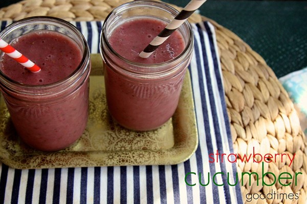 Strawberry cucumber smoothie