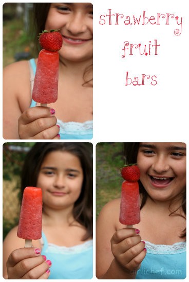 Strawberry fruit bars (strawberry popsicles)