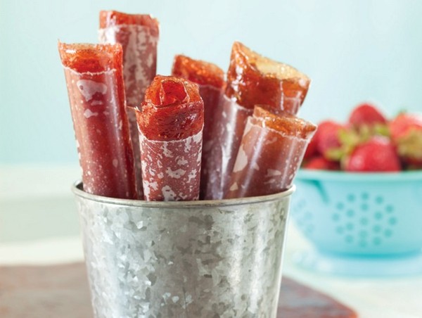 Strawberry fruit roll-ups from 'Classic Snacks Made From Scratch' (Cook the Book)