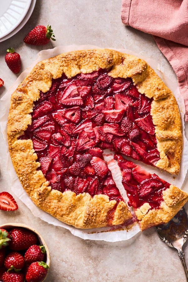 Strawberry galette