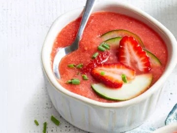 Strawberry gazpacho [Nancy Macklin]
