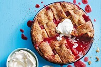 Strawberry, ginger & honey pie with golden spelt crust