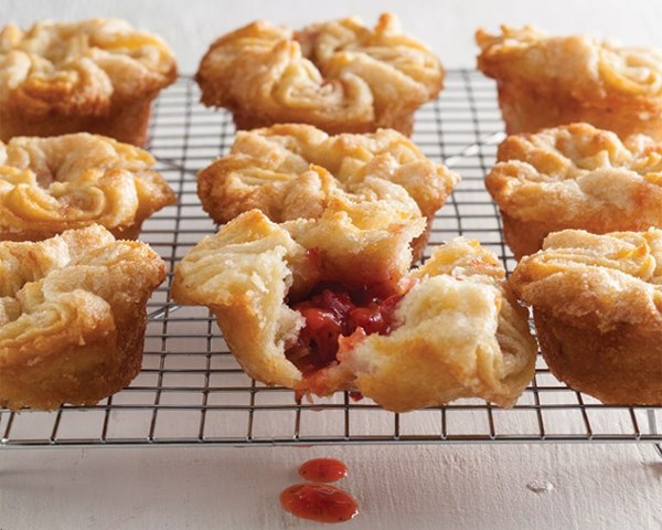 Strawberry ginger kouign amann [ginger shrub, strawberry filling]