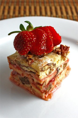 Strawberry goat cheese banitsa