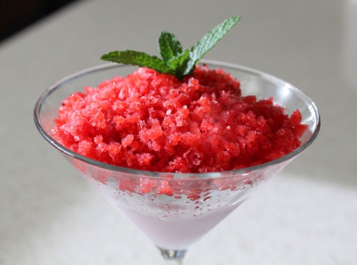 Strawberry granita 