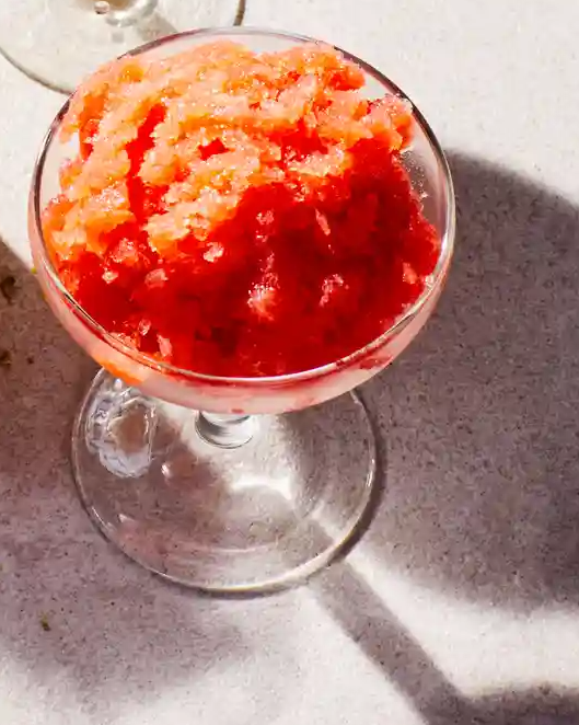 Strawberry granita