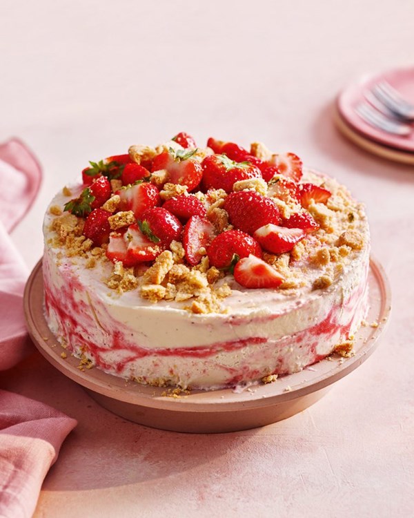Strawberry ice cream shortcake