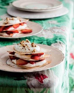 Strawberry layer cakes