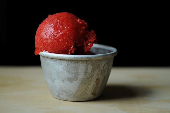 Strawberry lemon sorbet [Ruth Rogers & Rose Gray]