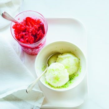Strawberry-lime granita