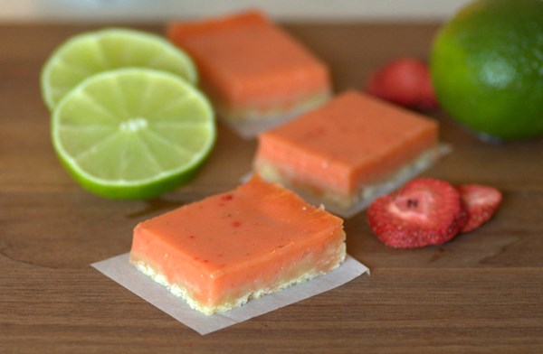 Strawberry limeade bars
