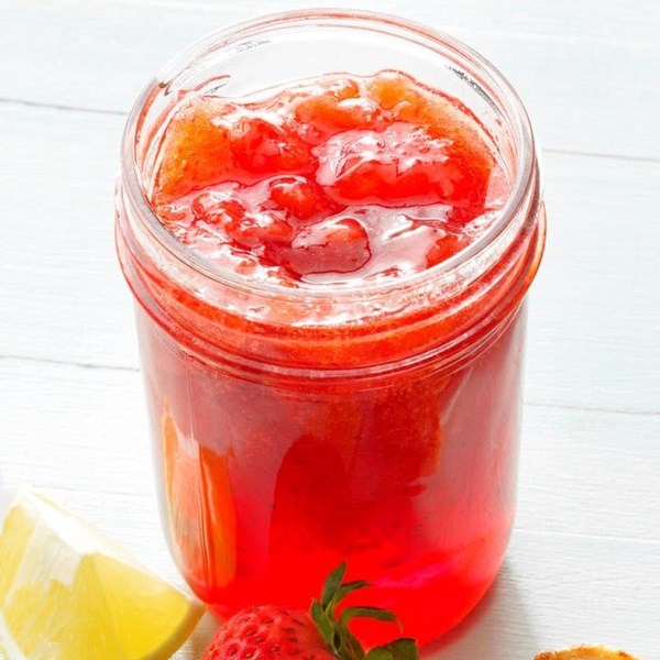 Strawberry limoncello jam