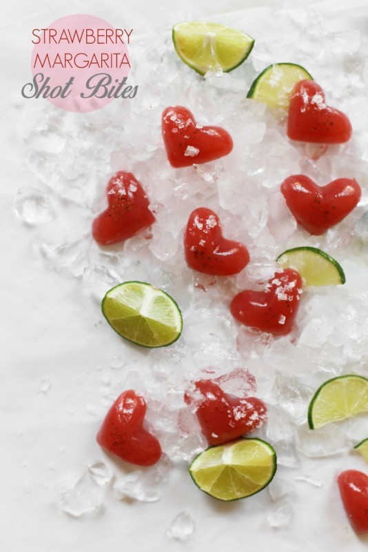 Strawberry margarita shot bites