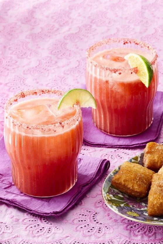 Strawberry margaritas