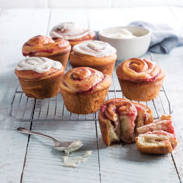 Strawberry morning buns