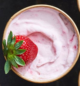 Strawberry no-churn ice cream
