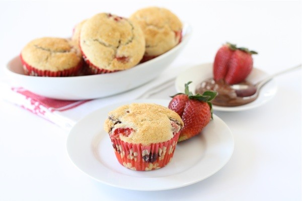 Strawberry Nutella muffins