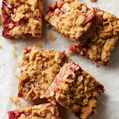 Strawberry-oat streusel bars
