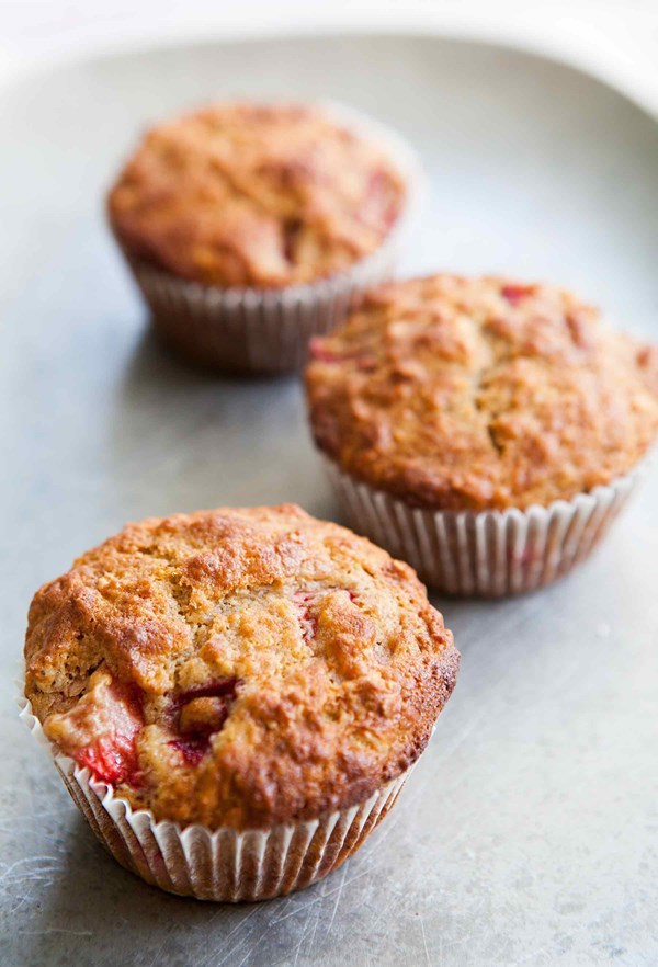 Strawberry oatmeal muffins