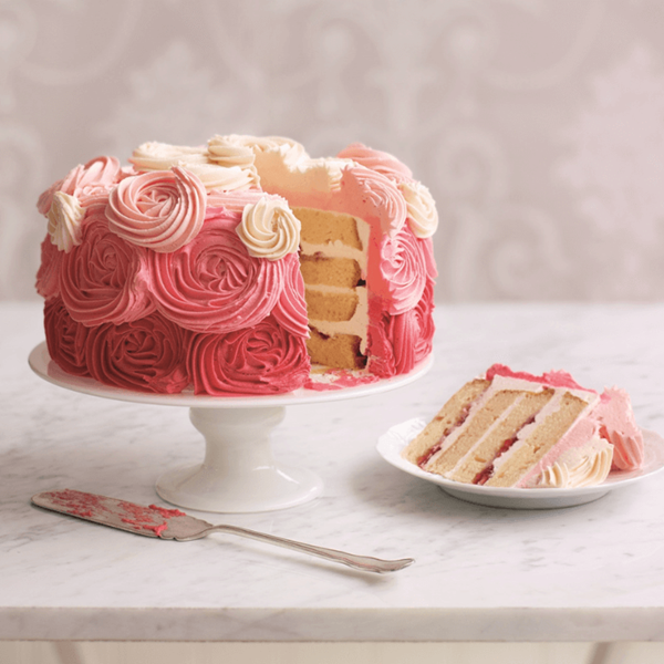 Strawberry ombré cake