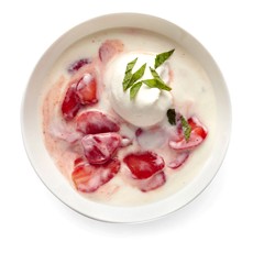 Strawberry-orange soup