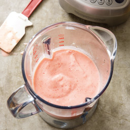 Strawberry-peach smoothies