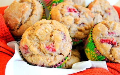 Strawberry pecan muffins