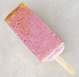 Strawberry-pineapple yogurt ice pops